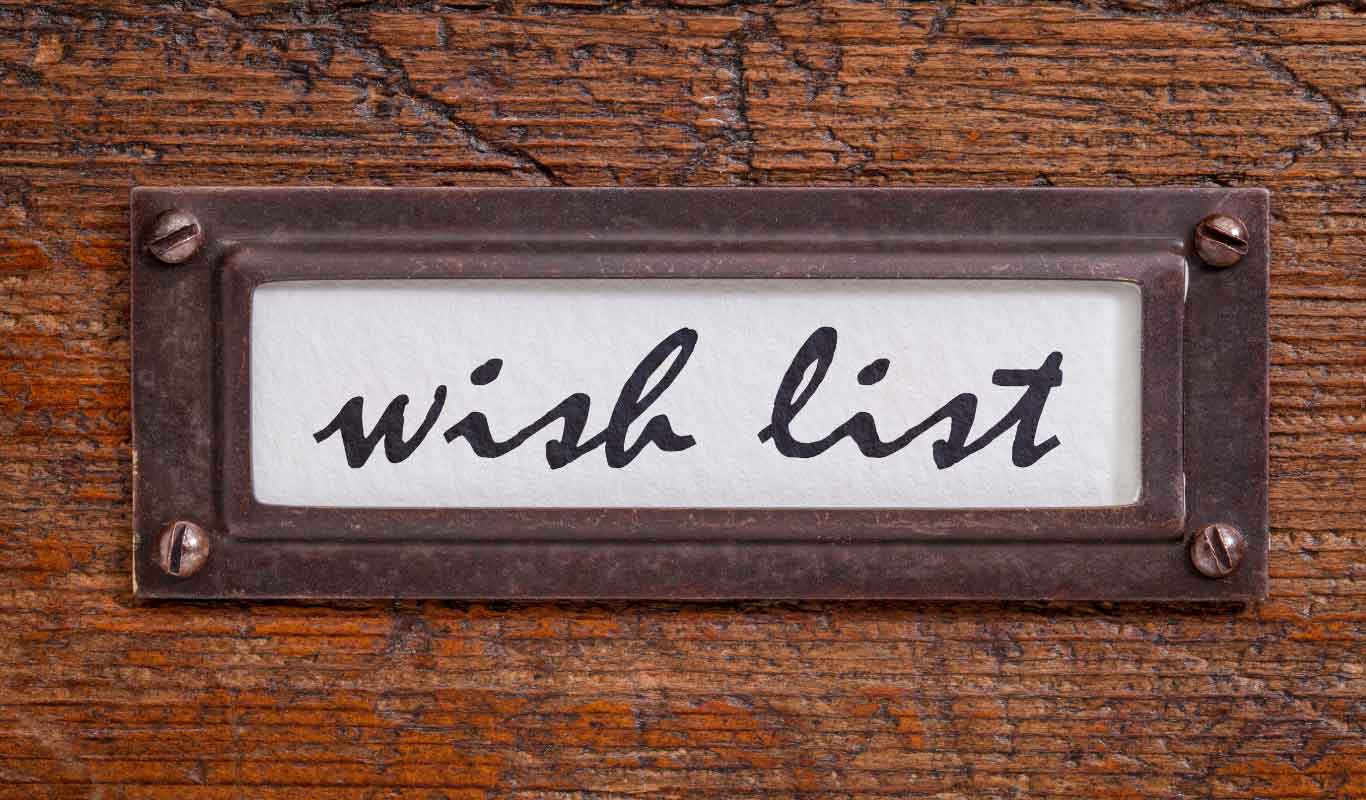 Things to put on wishlist