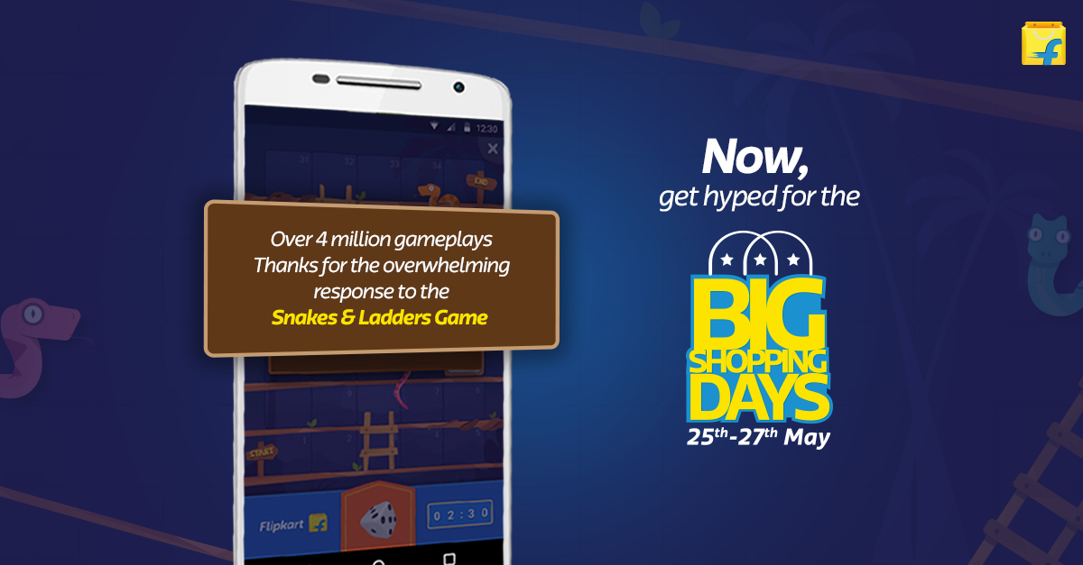 Flipkart Snakes & Ladders Game Plays