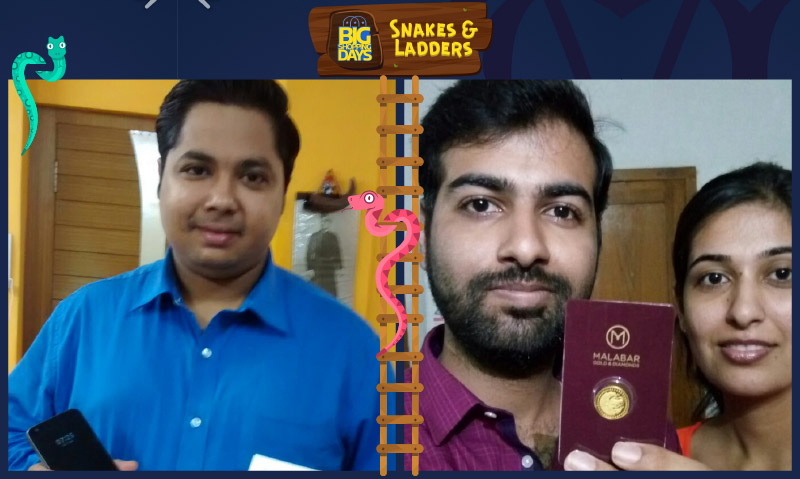 Flipkart Snakes & Ladders winners Pritam Bhattarcharjee (L) and Sarfaraz Raj (R)