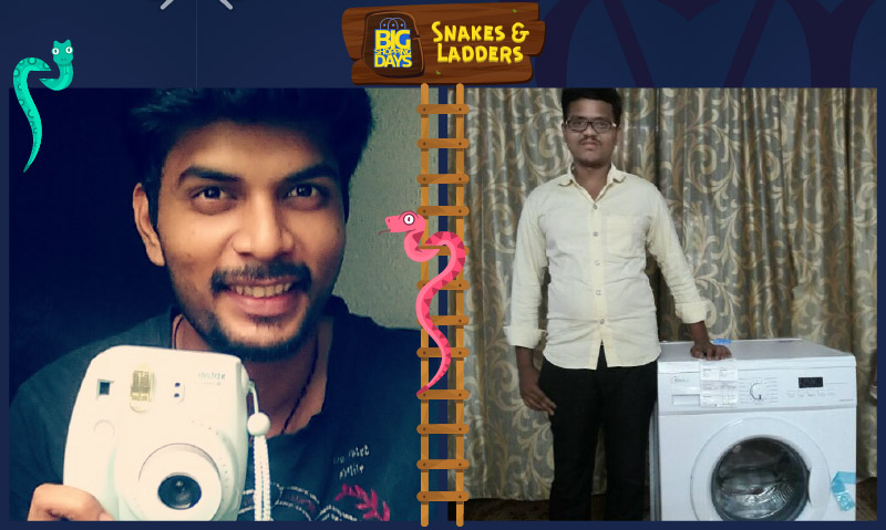 Flipkart Snakes & Ladders winners Ankur Chheda and Balaram Kumar