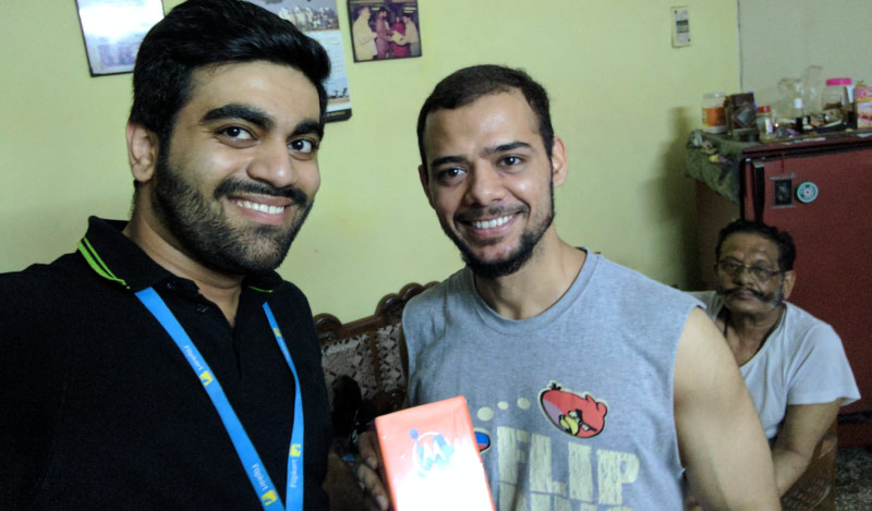 Flipkart Customer Connect - Adhiraj (R) with Flipster Rachit Chaudhary