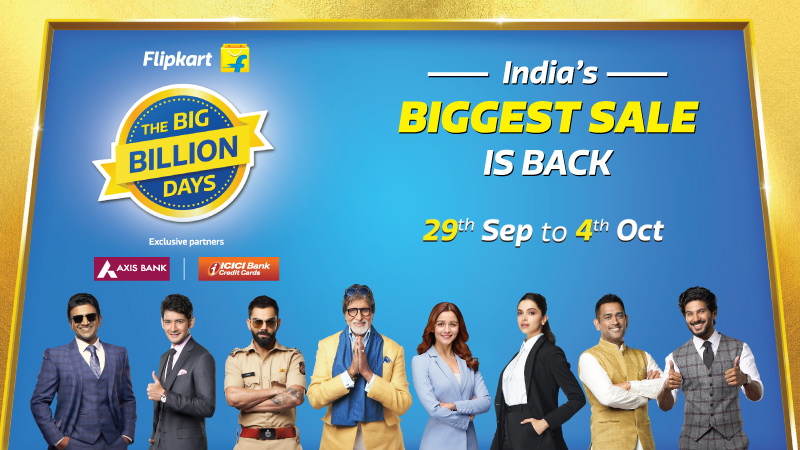 Flipkart's The Big Billion Days 2019 from September 29 to October ...